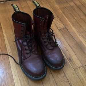 Maroon Doc Martens